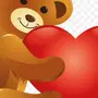 Картинка медведя с сердечком