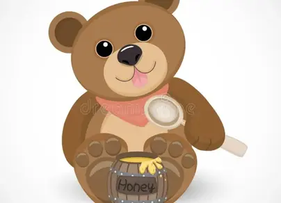 Медведь с медом рисунок
