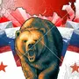 Русский медведь с флагом