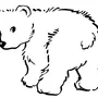 Медведь картинка черно белая