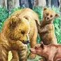 Купание медвежат бианки картинки