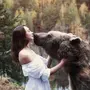Девушка И Медведь Картинки