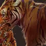 Тигр арт рисунок