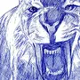 Саблезубый тигр рисунок