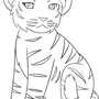 Рисунки тигра для срисовки легкие