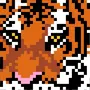 На клетку рисунок тигра