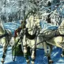 Тройка лошадей зимой
