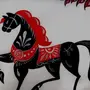 Городецкий конь рисунок