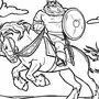 Рисунок Карандашом Лошадь С Богатырем
