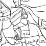 Рыцарь на коне рисунок карандашом