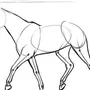 Лошадь в движении рисунок