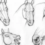 Голова лошади рисунок для детей