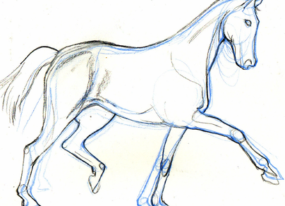 Картинки для срисовки легкие для детей лошадь