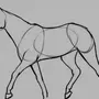 Стоящая Лошадь Рисунок