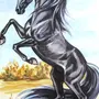 Лошадь на дыбах рисунок
