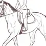 Наездник на лошади рисунок
