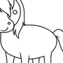 Лошадь простой рисунок для детей