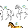 Лошадь Рисунок Карандашом Поэтапно