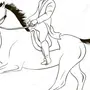 Человек на лошади рисунок