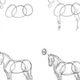Лошадь Рисунок Поэтапно