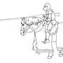 Рыцарь на лошади рисунок