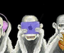 Картинка 3 обезьяны в наушниках