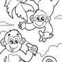 Картинка обезьяна для детей раскраска