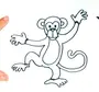 Рисунок обезьянки для детей 3 класс