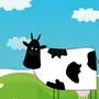 Корова На Лугу Рисунок