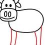 Корова простой рисунок