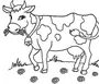 Корова картинка для детей раскраска