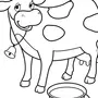Картинка раскраска корова