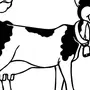 Корова Черно Белая Картинка