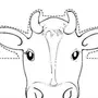 Голова коровы рисунок