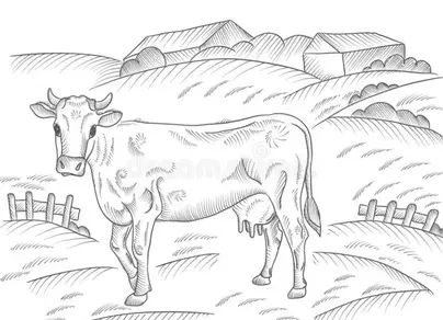 Рисунок к рассказу корова платонова