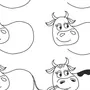 Картинки для срисовки легкие для детей корова