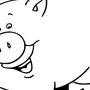 Рисунок копилка свинья