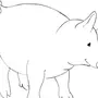 Легкий рисунок свиньи