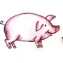 Легкий рисунок свиньи
