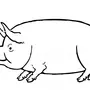 Свинья рисунок для детей