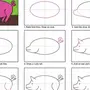 Свинья Рисунок Схема Для Детей