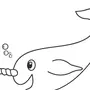 Картинка раскраска кит