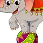 Слон в цирке рисунок