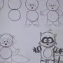 Енот рисунок карандашом для детей