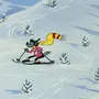 Заяц на лыжах картинки