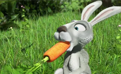 Картинка заяц ест морковку