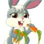 Картинка заяц ест морковку