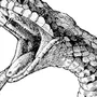 Змея с открытой пастью рисунок