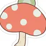 Лягушка на грибе легкий рисунок