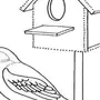 Рисунок скворечник с птицей